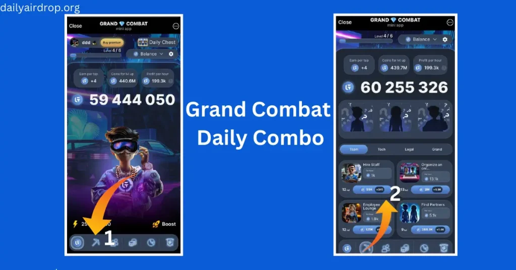 grand combat daily combo